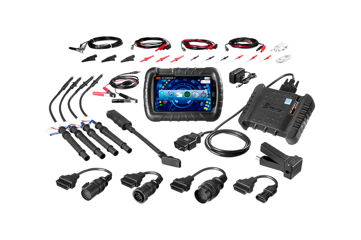 SCANNER 3 SCOPE PRO VERSAO C/TABLET + KIT DIESEL LEVE