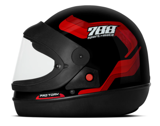 CAPACETE SPORT SM 788 TAM 56 VEMELHO