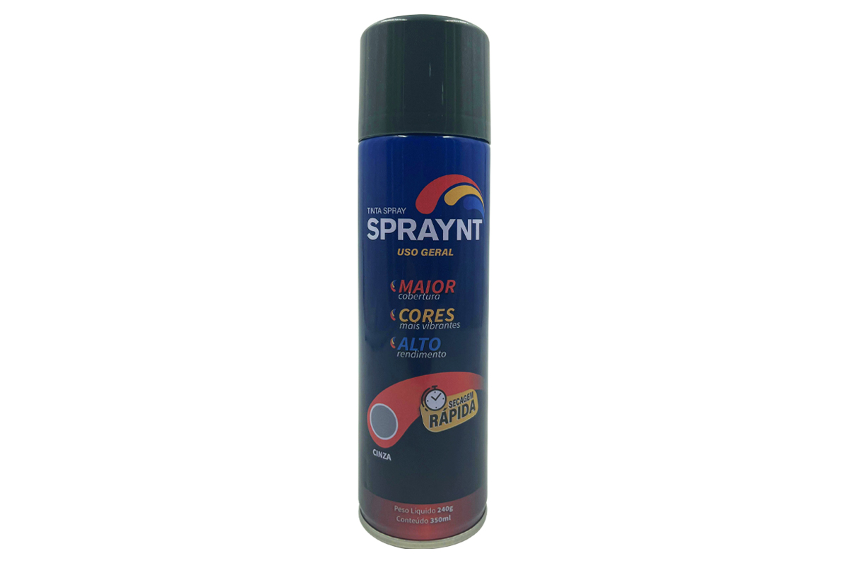 TINTA SPRAY CINZA CLARO USO GERAL 350ML/240G SPRAYNT