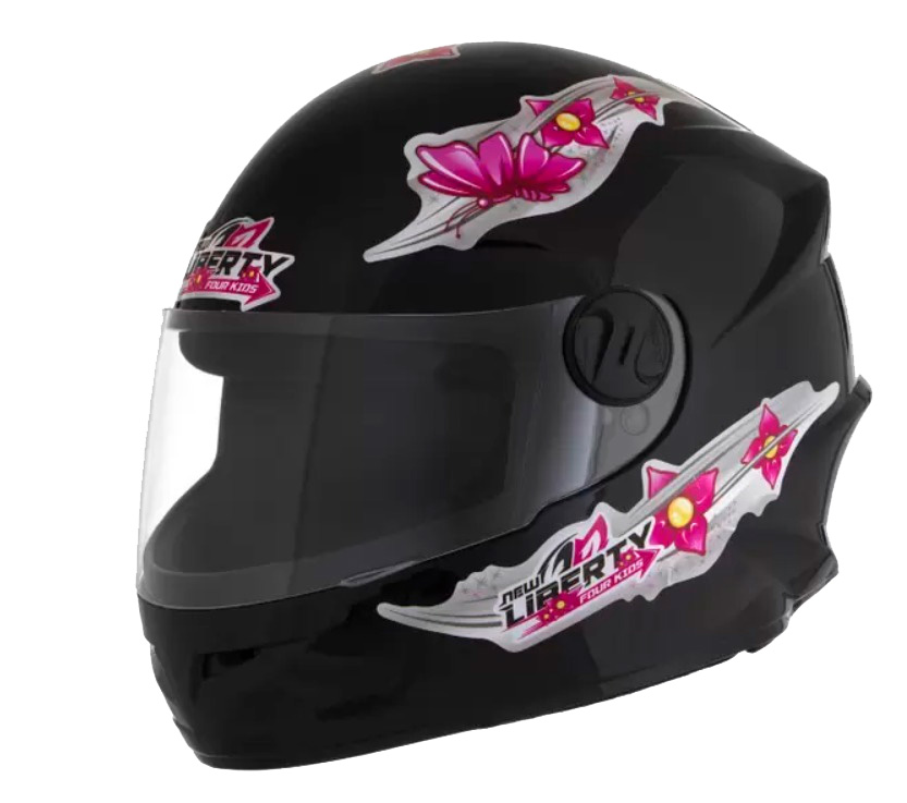 CAPACETE NEW LIBERTY FOUR GIRLS KIDS TAM 54 PRETO