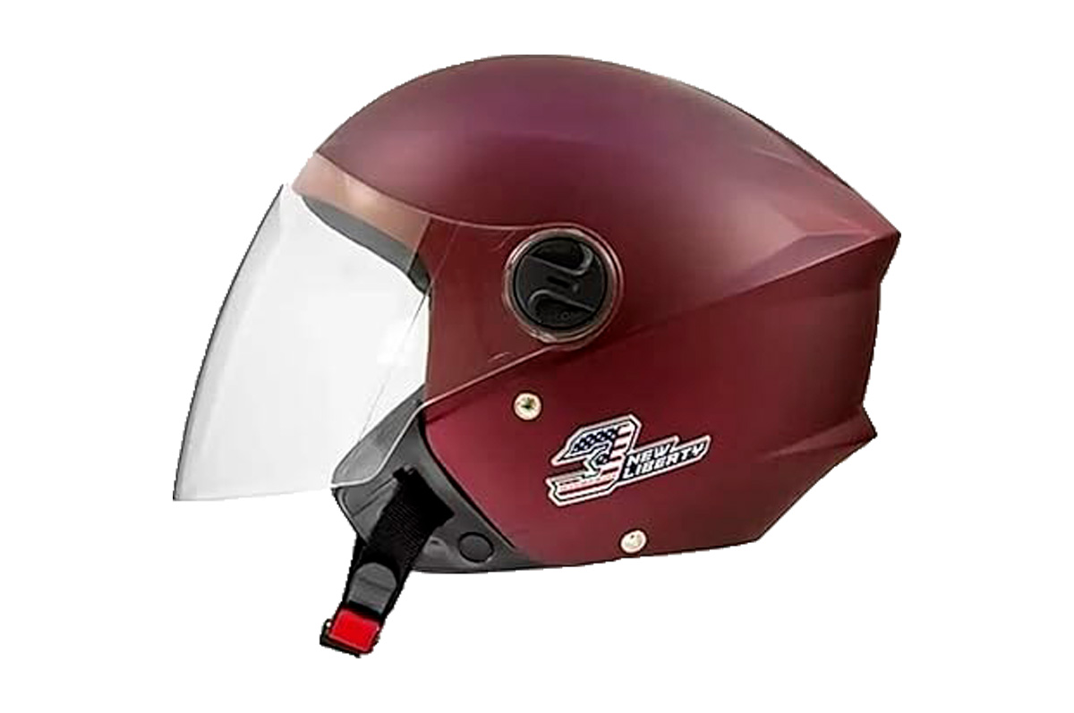 CAPACETE NEW LIBERTY THREE ELITE FOSCO TAM 56 CANDY RED