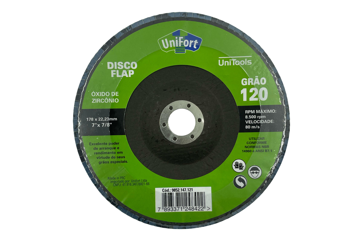 DISCO FLAP GRAO 120 MULTIUSO DIAM.115MM