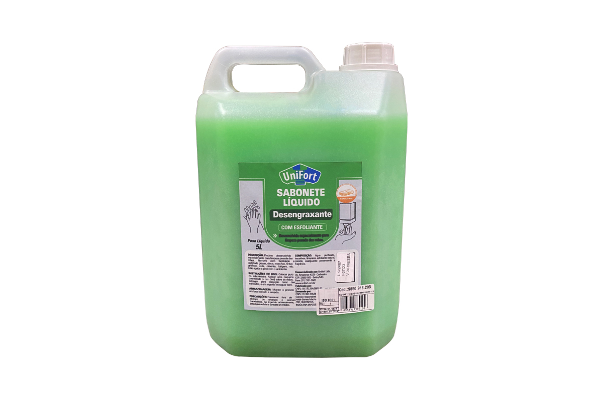 SABONETE LIQUIDO DESENGRAXANTE 5L ESFOLIANTE