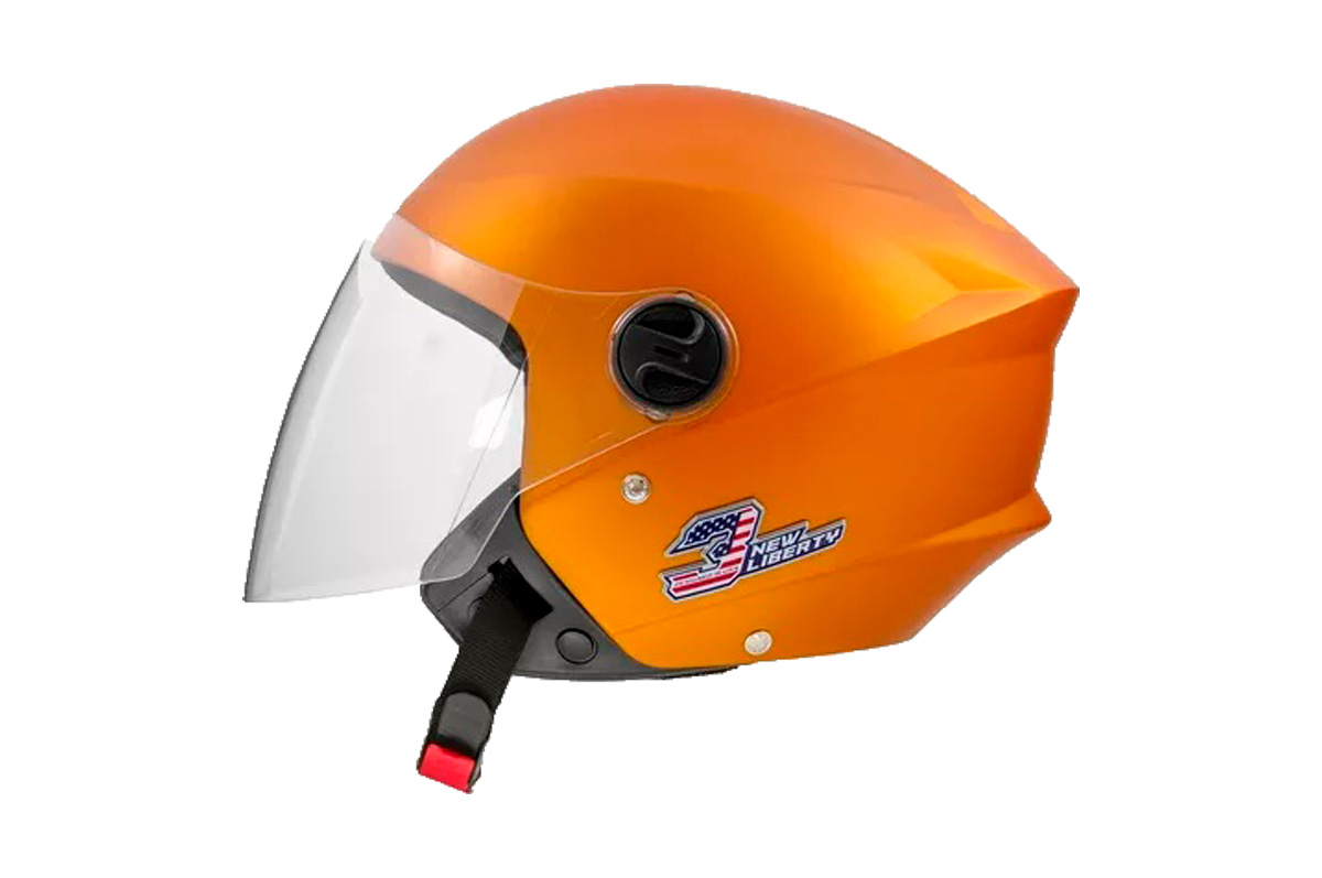 CAPACETE NEW LIBERTY THREE ELITE FOSCO TAM 56 TIME ORANGE