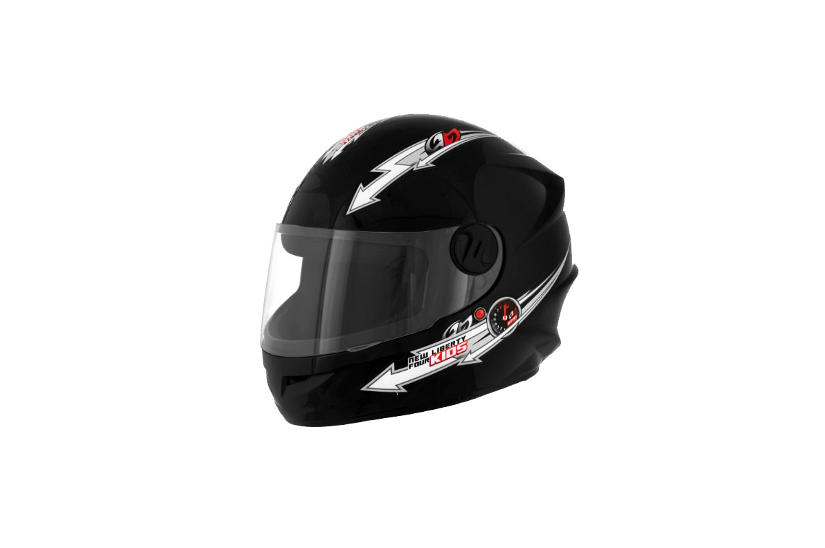 CAPACETE NEW LIBERTY FOUR KIDS TAM 54 PRETO BRILHANTE