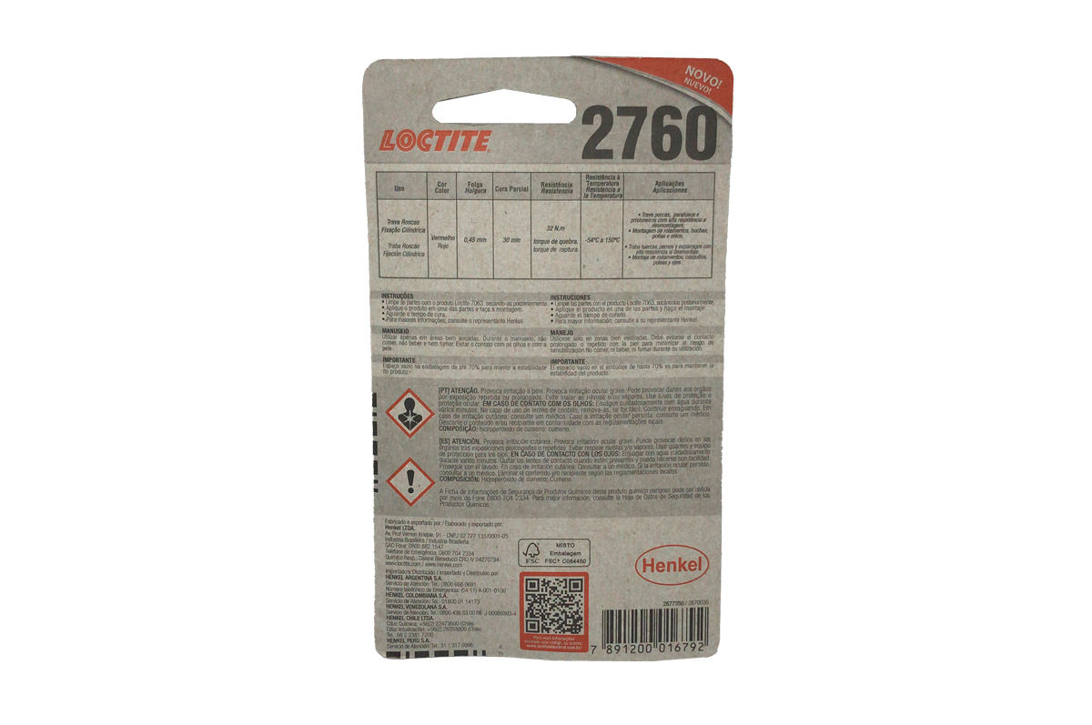 TRAVA QUIMICA 2760 TF 10G LOCTITE