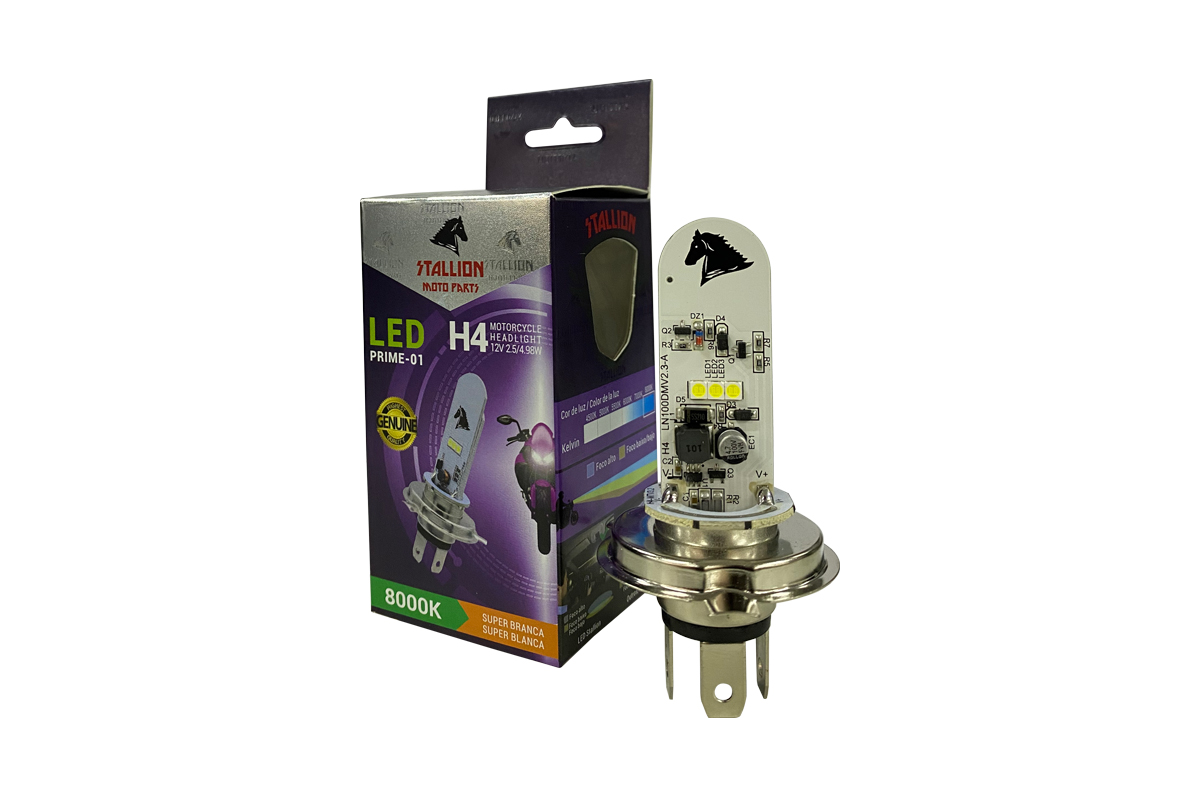 LAMPADA H4 LED 12V 2,5X5W 8000K STALLION