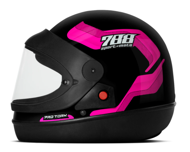 CAPACETE SPORT SM 788 TAM 56 ROSA