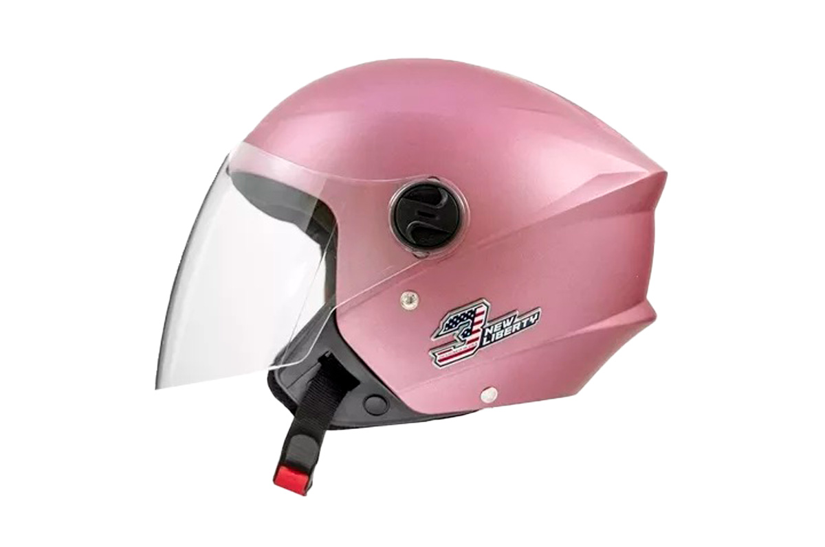 CAPACETE NEW LIBERTY THREE ELITE FOSCO TAM 60 BABY PINK