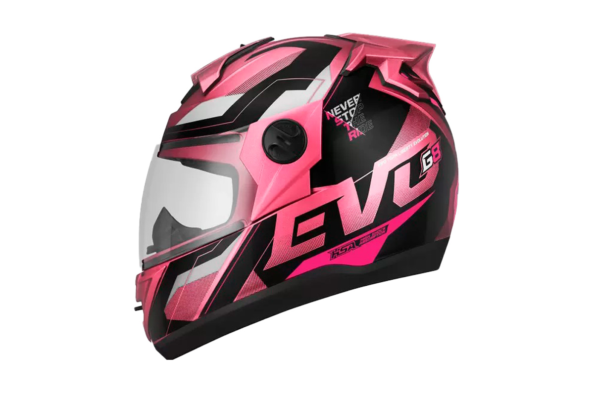 CAPACETE EVOLUTION G8 EVO BRILHANTE TAM 60 PINK