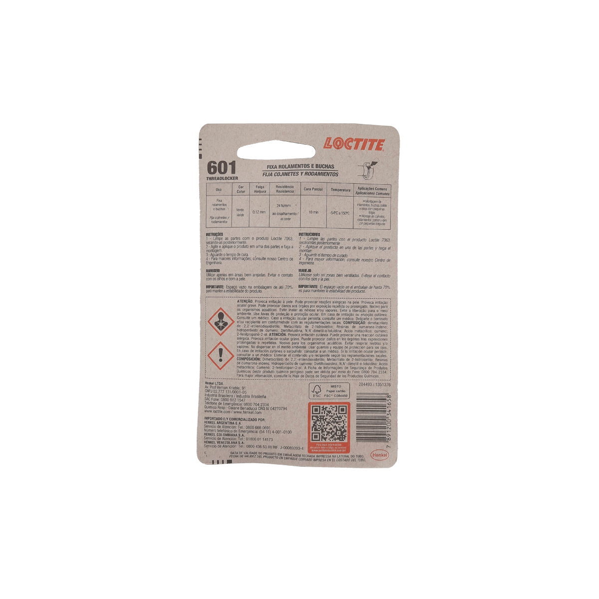 TRAVA QUIMICA 601 10G LOCTITE