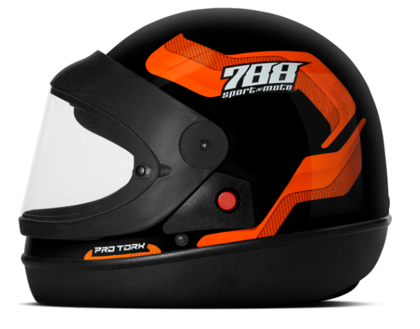 CAPACETE SPORT SM 788 TAM 58 LARANJA