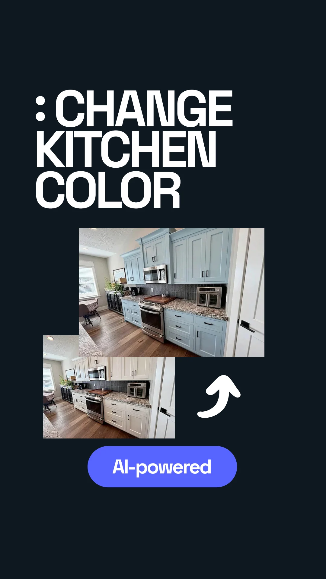 AI Kitchen Facade Makeover: Preview Cabinet Changes From a Real Photo