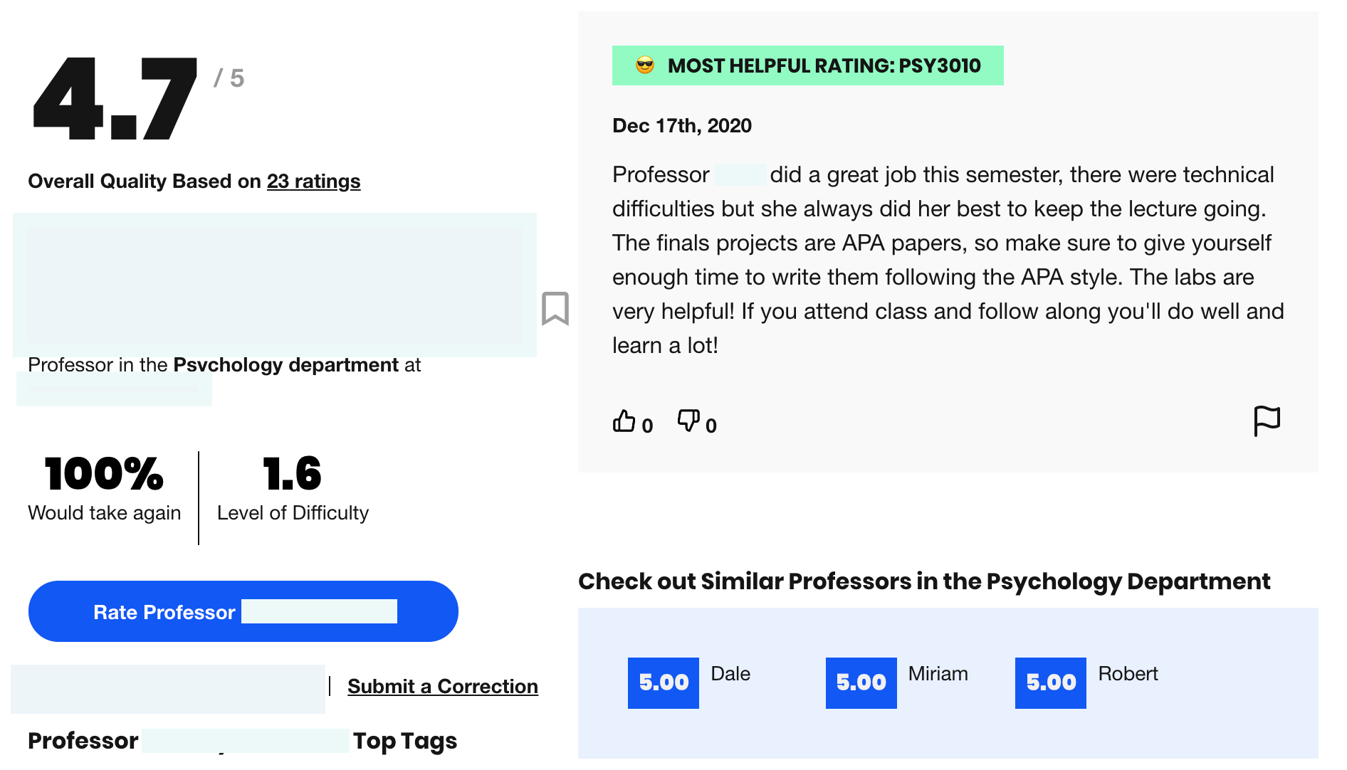 Rate my professors