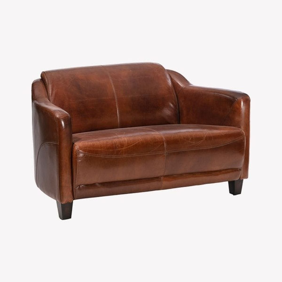 leather media couch