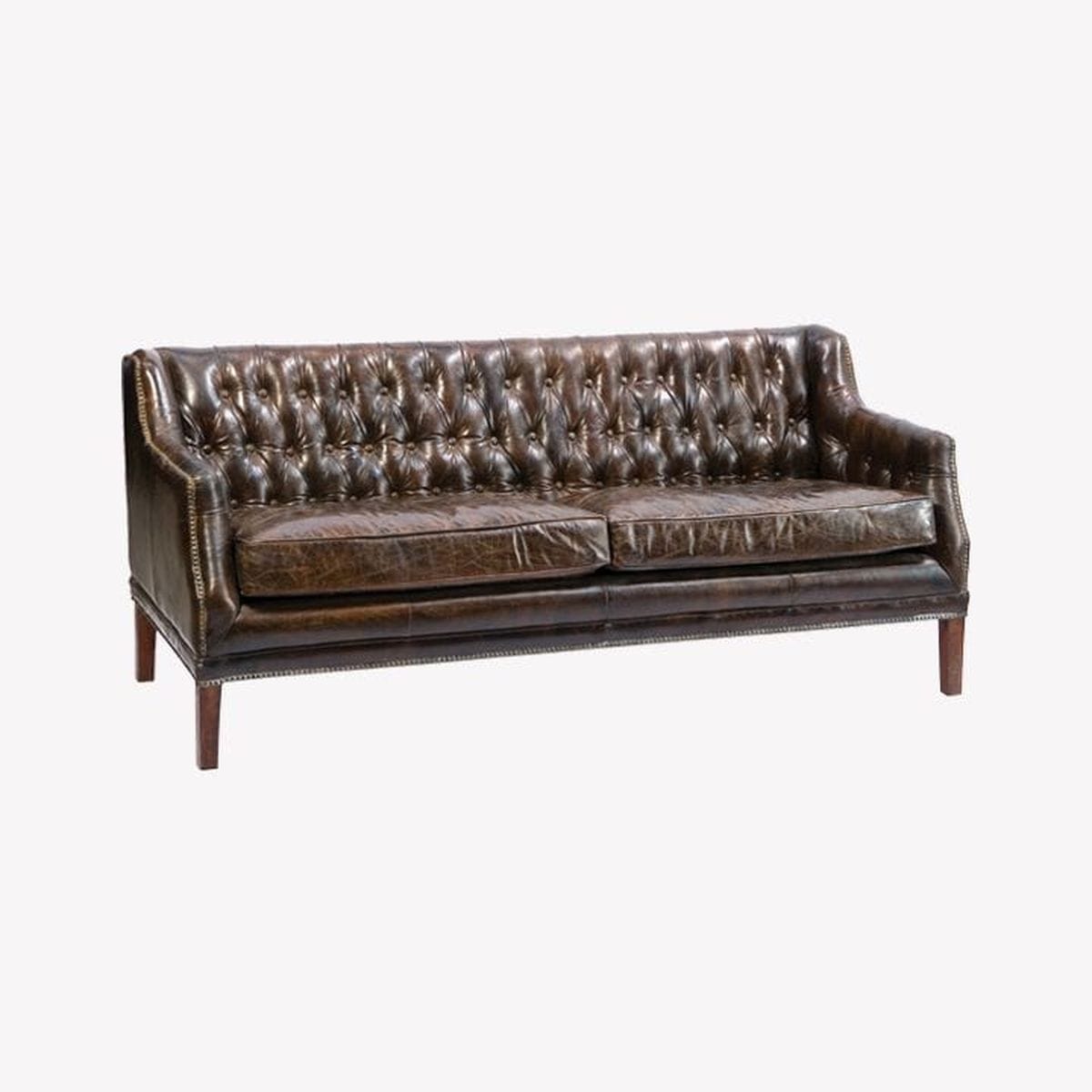 leather media couch