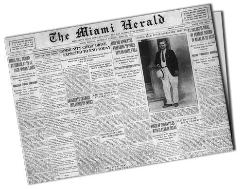 Old picture of the Miami Herald Newspaper