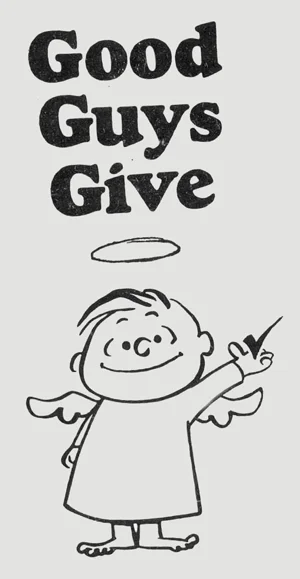 Cartoon of an angel baby with the text 