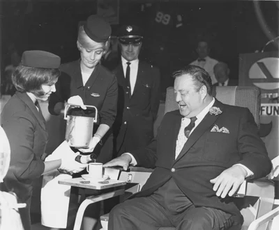 Jackie Gleason of The Honeymooners with Eastern Airlines staff