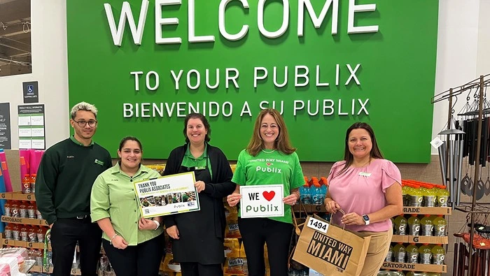 collage of images showing supermarket cashiers