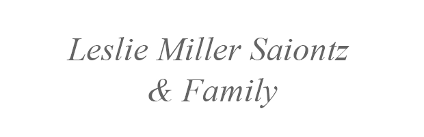 Logo that reads Leslie Miller Saiontz & Family