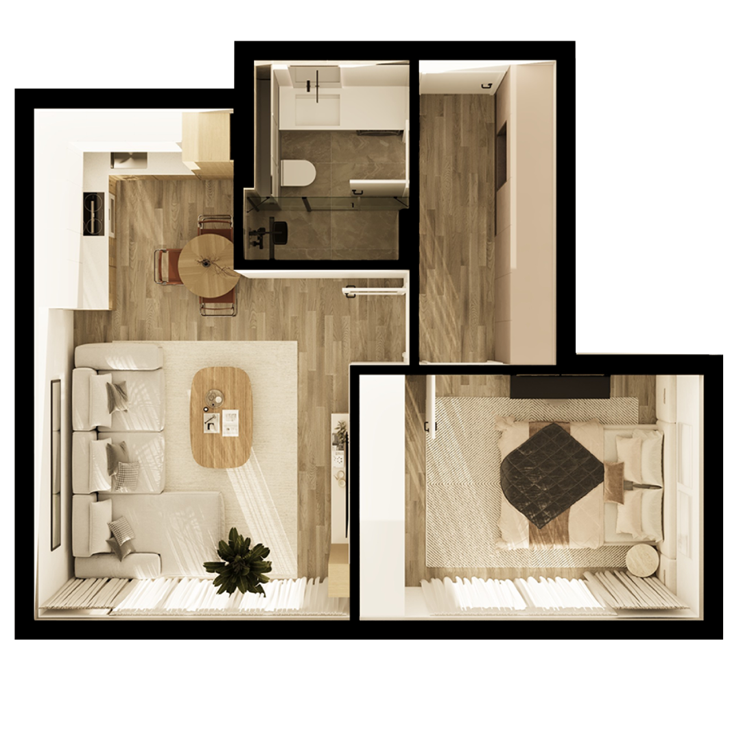 Floor plan (3D) — B32-2