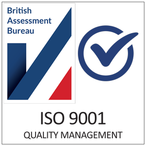 British Assessment Bureau ISO 9001 QUALITY MANAGEMENT certification badge British Assessment Bureau ISO 9001 QUALITY MANAGEMENT certification badge