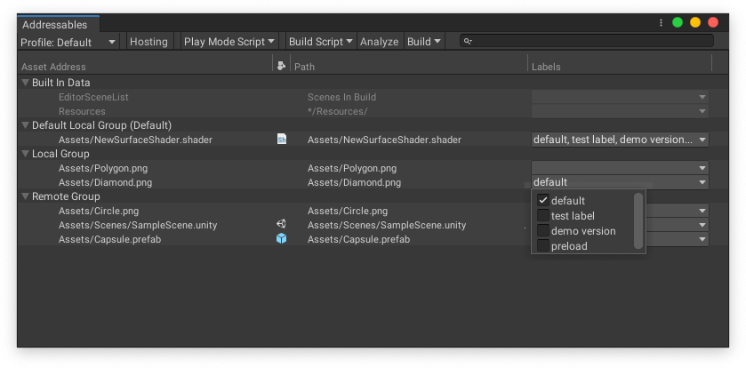 Unity addressable. Unity default resources как открыть файл. Как указать адрес addressable Unity.