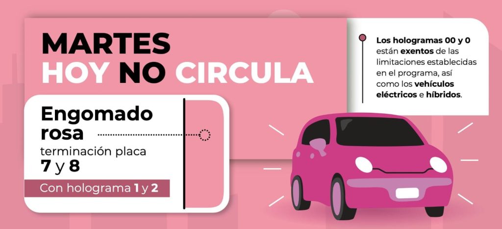 Programa Hoy No Circula para este martes 29 de abril en la ZMVM