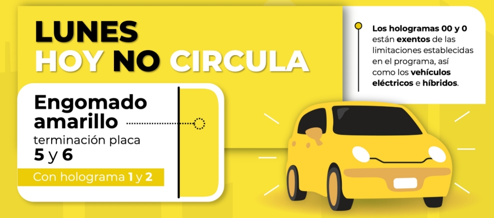 Hoy No Circula para este lunes 18 de agosto