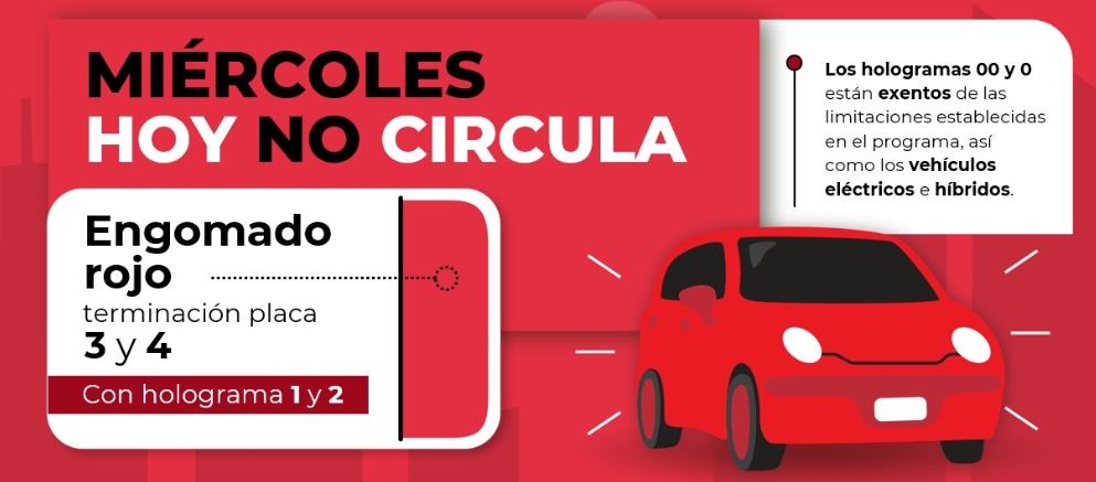 Hoy No Circula para este miércoles 27 de agosto