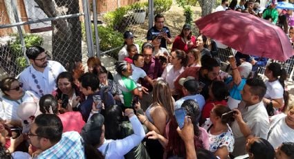 Gritan “¡Seguridad!” a gobernadora de Guanajuato durante mitin de Sheinbaum