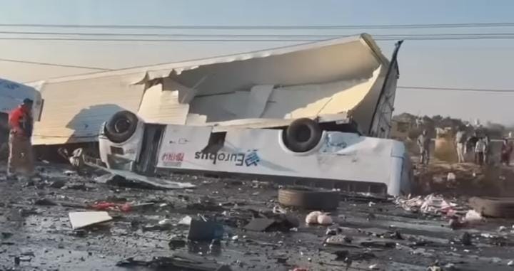 Choque múltiple en la carretera Silao–Irapuato