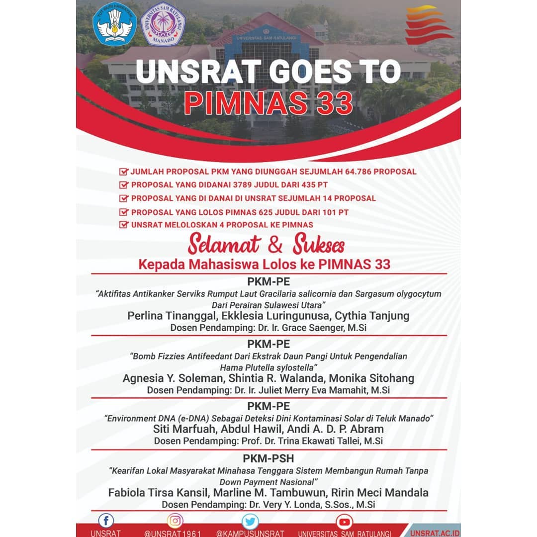 Unsrat Goes to PIMNAS 33