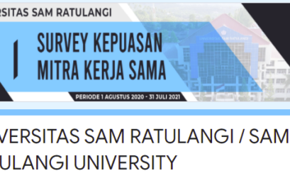 Survey Kepuasan Mitra Kerjasama dengan Universitas Sam Ratulangi/Partnership Satisfaction Survey – Sam Ratulangi University 2020/2021