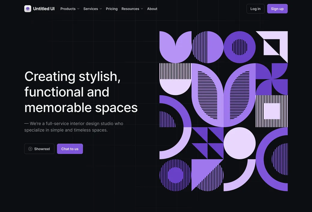 Hero geometric shapes 01