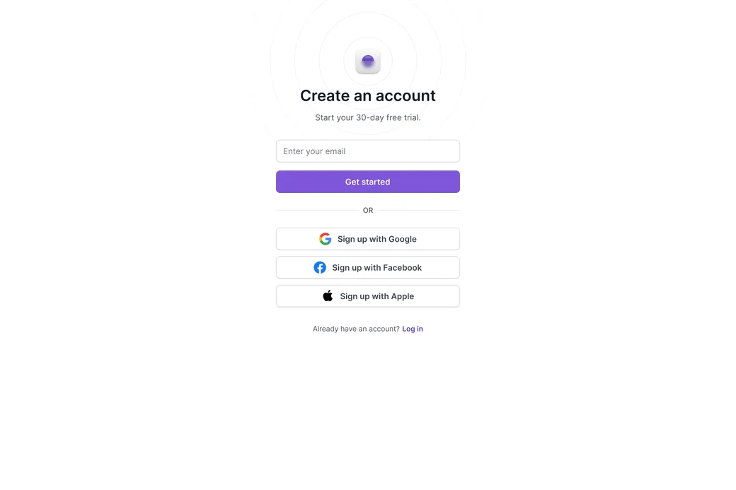 Sign up simple with social logins
