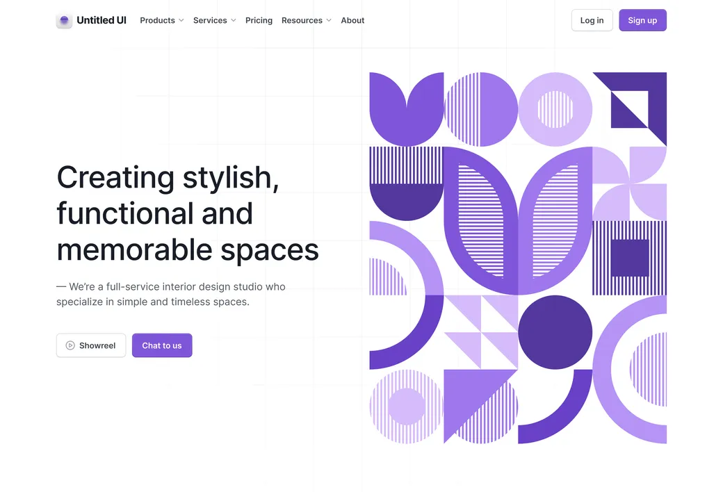 Hero geometric shapes 01