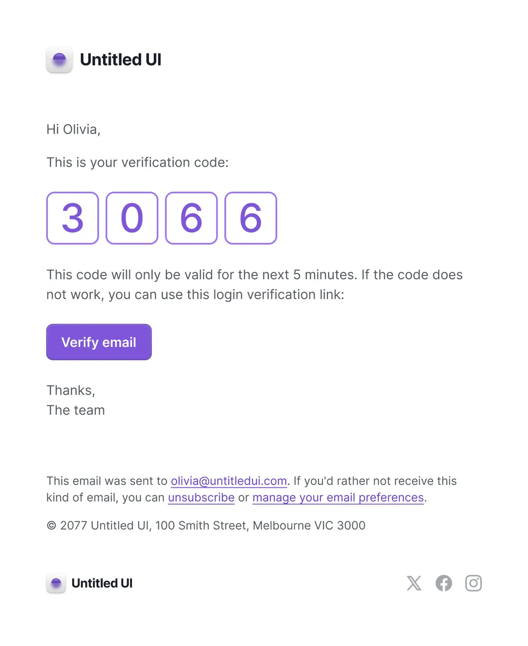 Simple verification