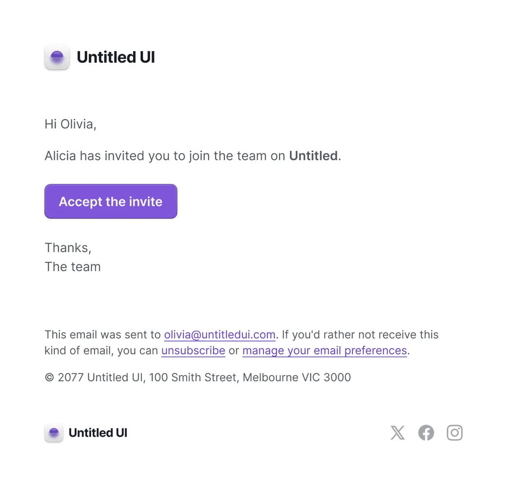 Simple invite
