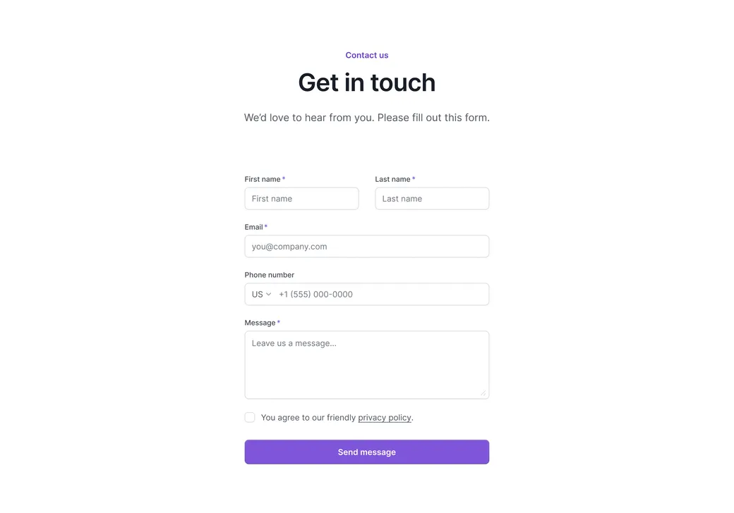 Simple form