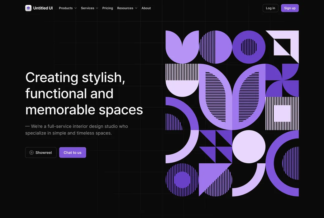 Hero geometric shapes 01