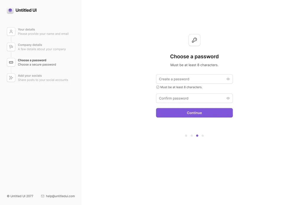 Sign up sidebar progress 01