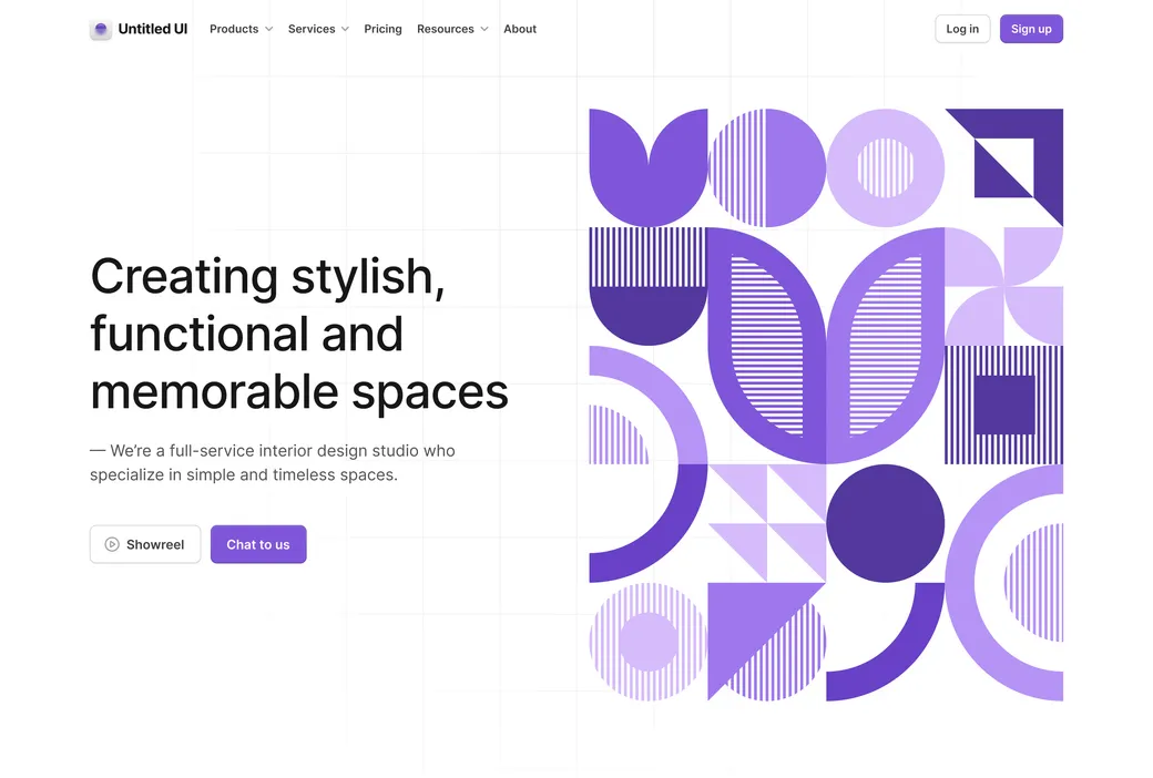 Hero geometric shapes 01