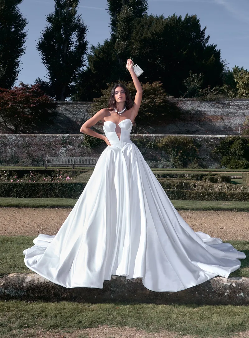 Libby by Galia Lahav, ["basque waist", "ball gown"] wedding dress