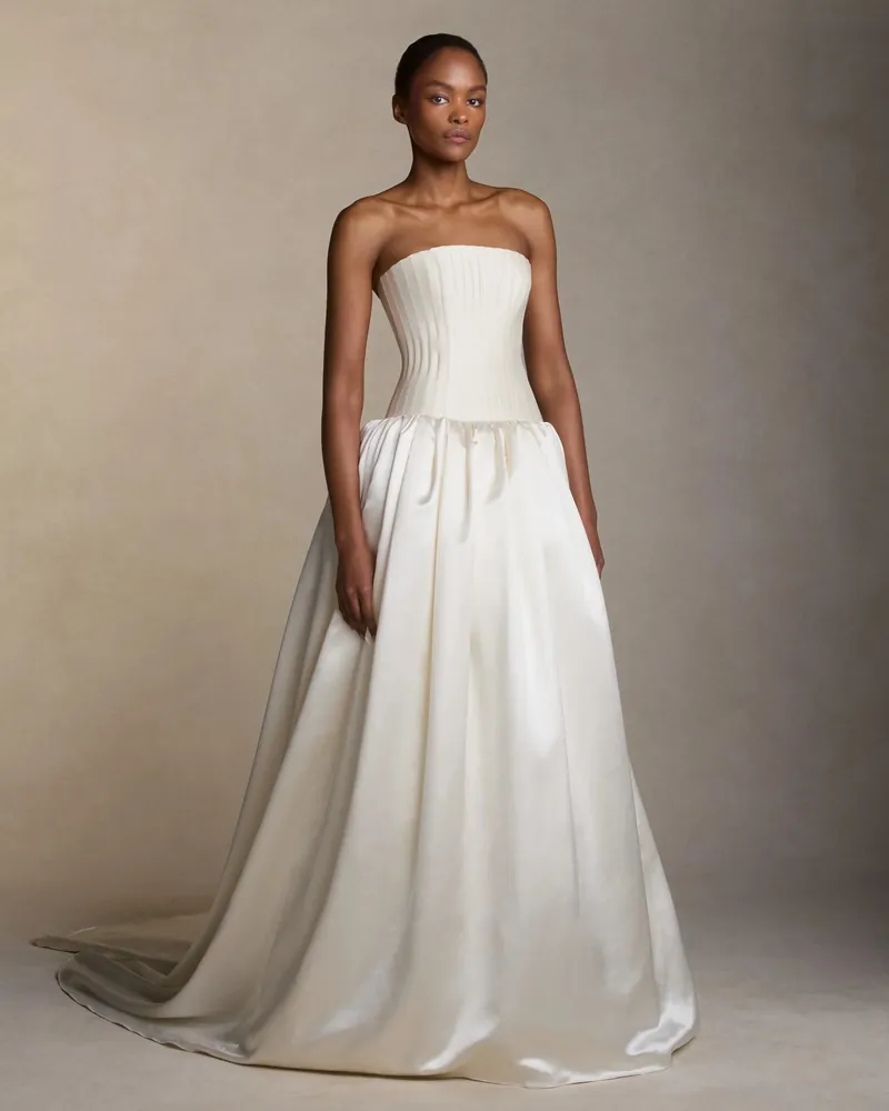Emmet by Danielle Frankel, drop waist wedding dress