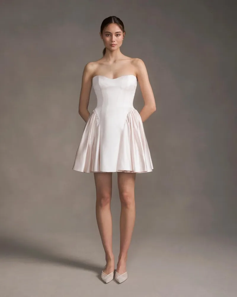 Mercer Mini by Alexandra Grecco, fit & flare wedding dress