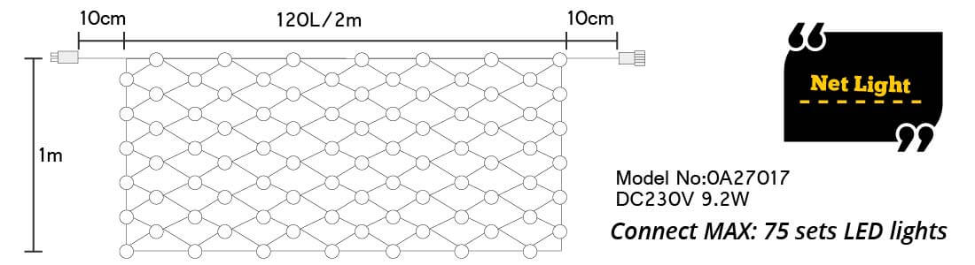 etb lights;net light;outdoor decoration 