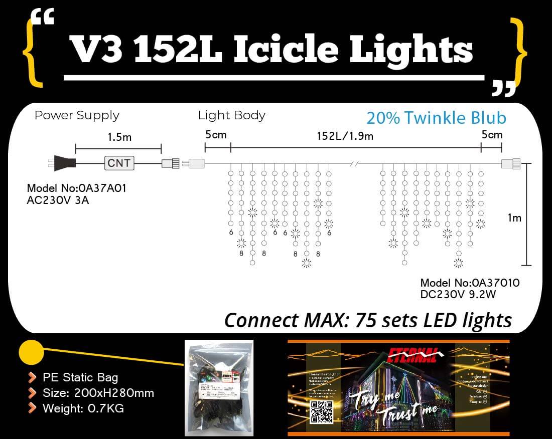 etb lights;landscape decoration;icicle light