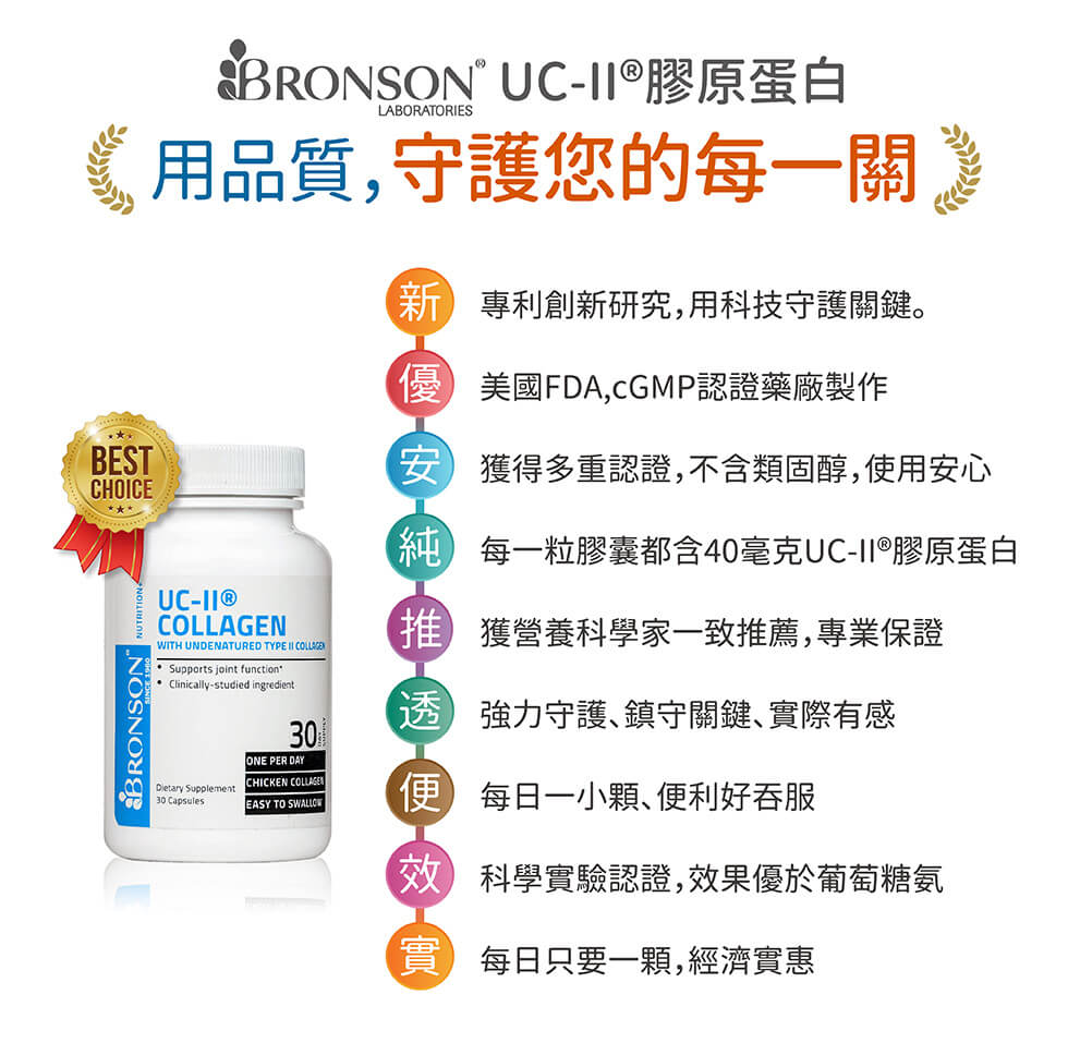 UC-II®膠原蛋白-弗伊淨有限公司l Bronson博爾生& Nu Style純維